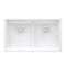 Ruvati 33"x19" Granite Composite Undermnt Dbl Bowl Kitchen Sink, Wht RVG2385WH - alternate 5